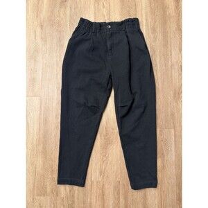 YoungLA Black Cafe Trousers Hybrid Jogger Style Slim Fit Size 30